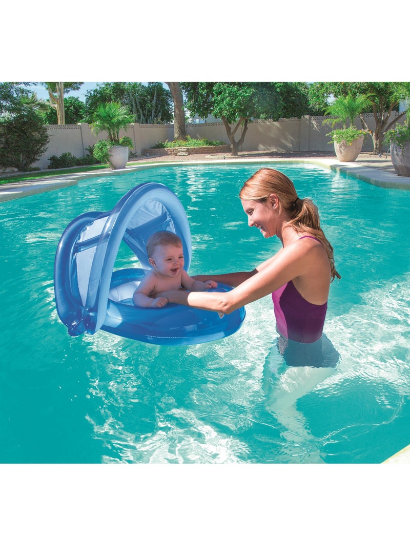 Bestway UV Care Baby Seat 80x85cm, Assorted 1 Piece (Color May Vary) | Detachable Sunshade | Inflatable Baby Float | Baby Pool Float | Summer Water Toy | Pool & Beach Toy - Image 2