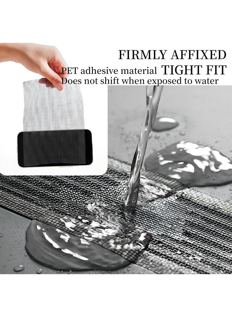 KLVS KLVS Disposable SelfAdhesive Shower Drain Stickers Hair Catcher Floor Drain Mesh Stickers for Bathroom Kitchen Sink with Cleaning Shovel  - Image 4
