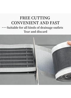 KLVS KLVS Disposable SelfAdhesive Shower Drain Stickers Hair Catcher Floor Drain Mesh Stickers for Bathroom Kitchen Sink with Cleaning Shovel  - Image 3