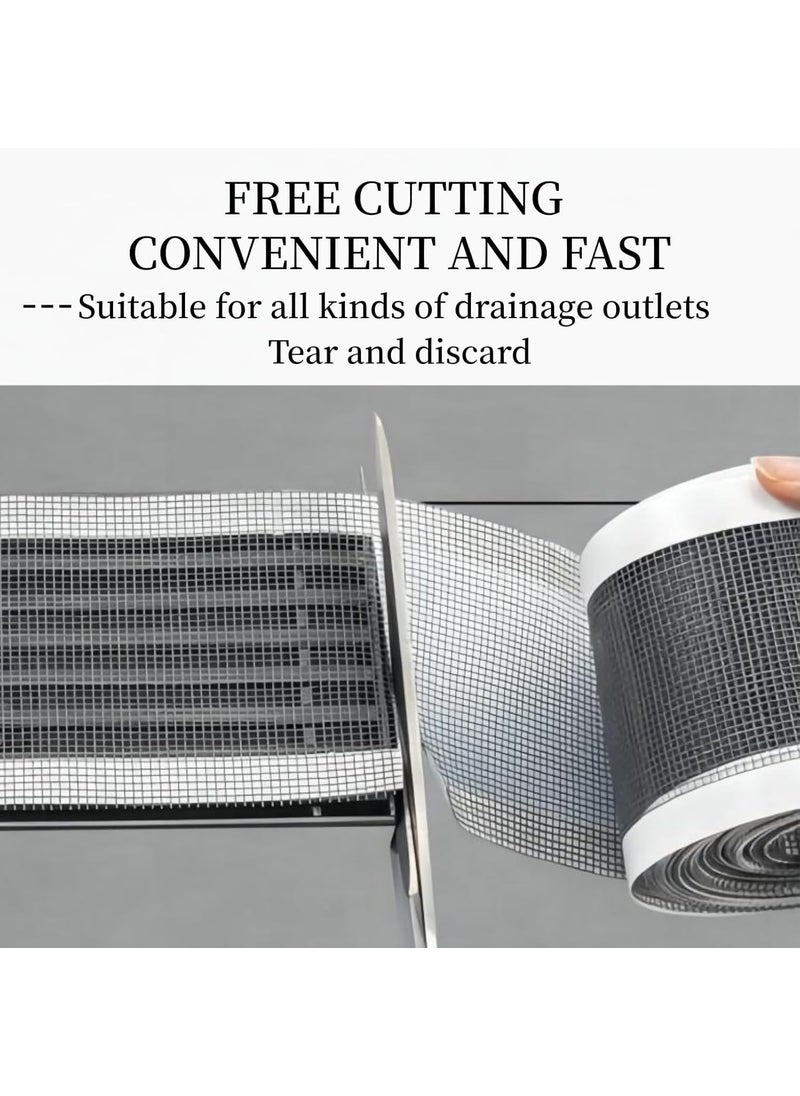 KLVS KLVS Disposable SelfAdhesive Shower Drain Stickers Hair Catcher Floor Drain Mesh Stickers for Bathroom Kitchen Sink with Cleaning Shovel  - Image 3