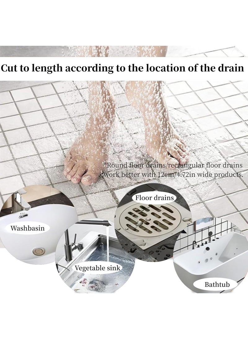 KLVS KLVS Disposable SelfAdhesive Shower Drain Stickers Hair Catcher Floor Drain Mesh Stickers for Bathroom Kitchen Sink with Cleaning Shovel  - Image 5