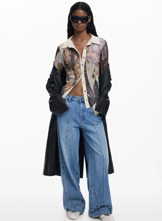 ديسيجوال تي شيرت بسوار من الشيفون