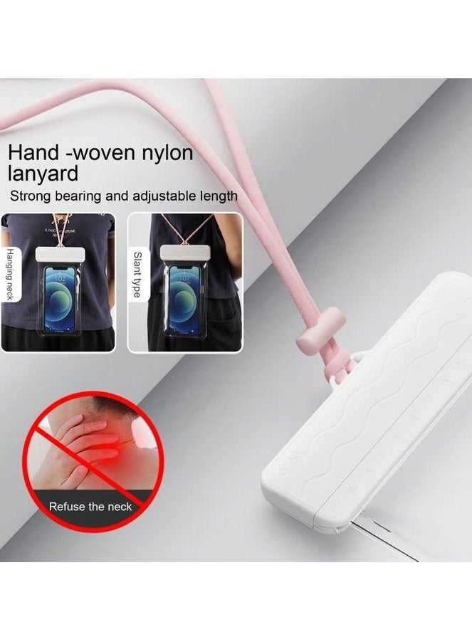 Waterproof Phone Bag Touch 7 Inch Universal Phone Pouch IPX8 Waterproof Phone Case for Swimming with Lanyard Around Neck or Hand (white). - Image 3