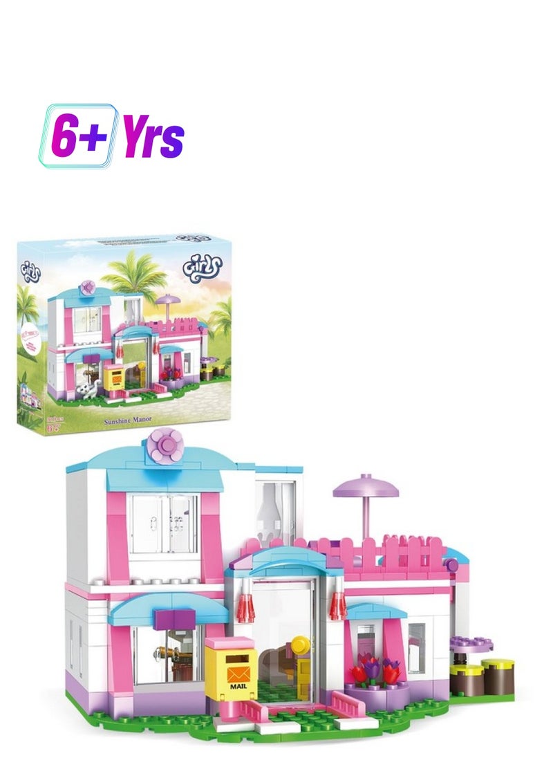 BRICK STORY - Dream Girls Friends House Building Sets Beach House For Girls 319 Pcs Seaside Villa With Swing Sun Lounger Building Kit Play Set Toys For Kids Aged 6-12 - Image 1
