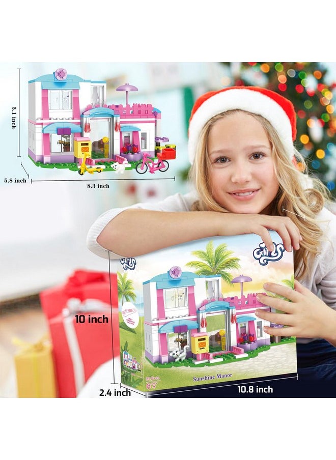 BRICK STORY - Dream Girls Friends House Building Sets Beach House For Girls 319 Pcs Seaside Villa With Swing Sun Lounger Building Kit Play Set Toys For Kids Aged 6-12 - Image 1