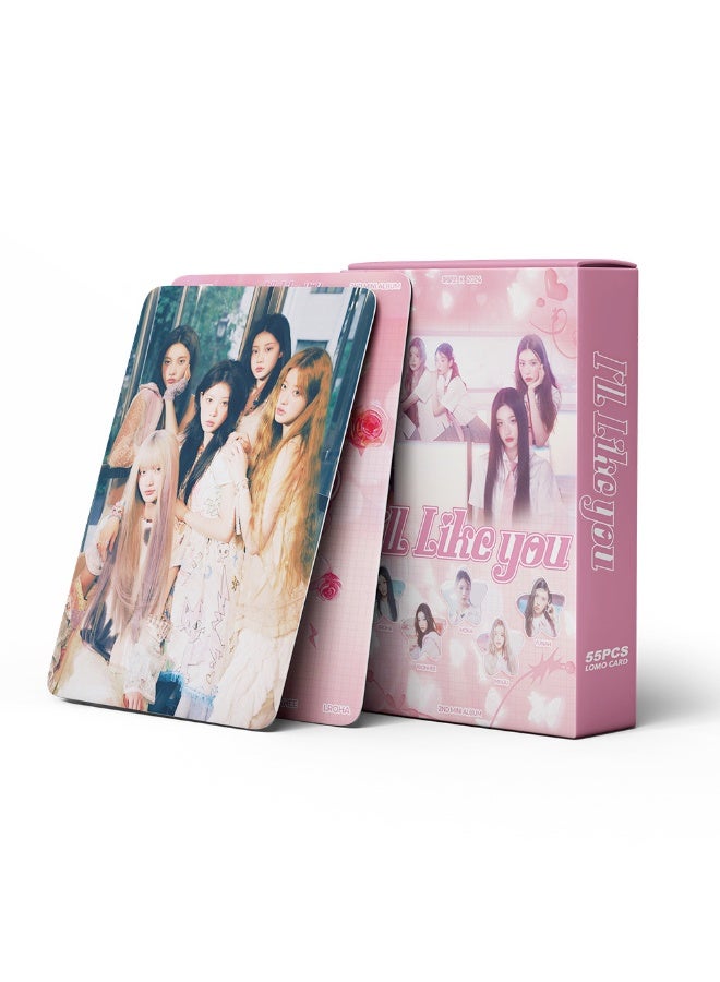 NIBEMINENT 55 Pcs Kpop ILLIT I’LL LIKE YOU Lomo Cards Card For Fans Collection Gifts - Image 1