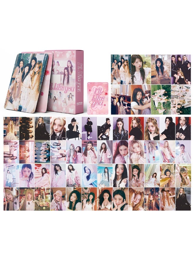NIBEMINENT 55 Pcs Kpop ILLIT I’LL LIKE YOU Lomo Cards Card For Fans Collection Gifts - Image 2
