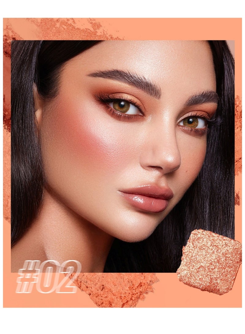 Huitich 3-Layer Eyeshadow, Blush & Highlight Palette Shade #02 - Image 4