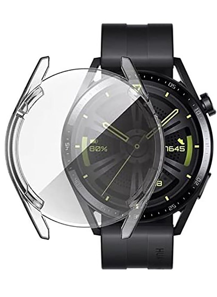 غطاء كوفر حماية سيليكون لحماية ساعة هواوي جي تي 3 بمقاس 42 مم - شفاف Huawei GT3 42mm - Image 1