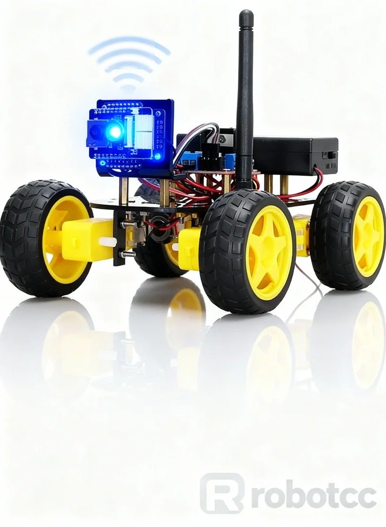robotgcc Wi-Fi Vision Robot Car | Browser Control + Target Tracking + PID Speed Control | Expandable Sensors/Servos/Storage | Unified Platform for Coding & IoT Labs - Image 1