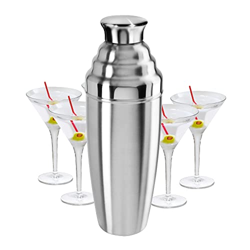 Oggi Jumbo Cocktail Shaker 60 oz - Stainless Steel Construction, Built in Strainer - Ideal Large Cocktail Shaker for Parties, Mixes 12 Martinis - Image 3