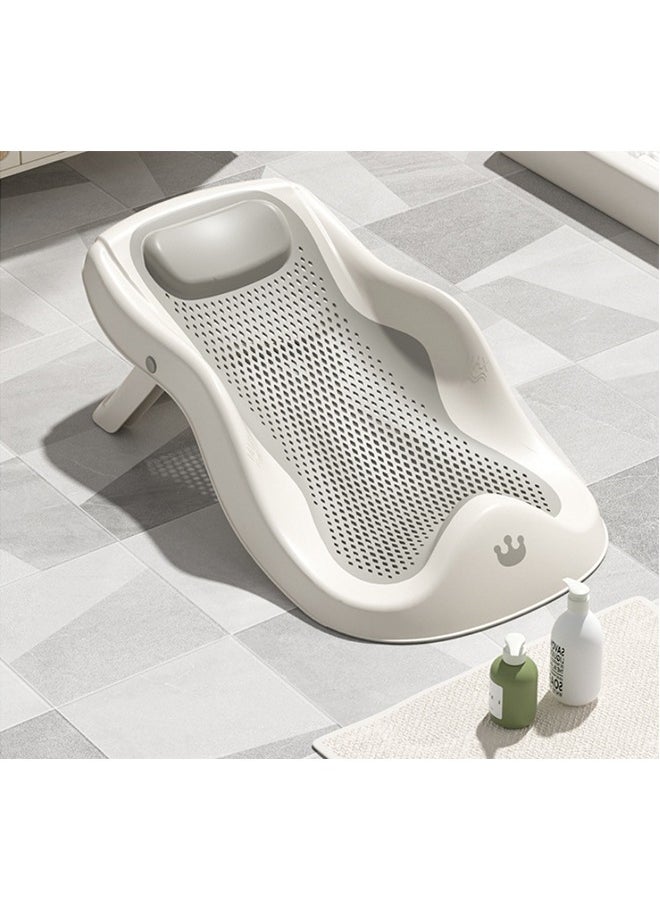 TodyJeyHo Baby Bath Support, Foldable Infant Bathtub for Newborn Babies 0-6 Months, Soft Sink Baby Bath Tub (Grey)  - Image 2