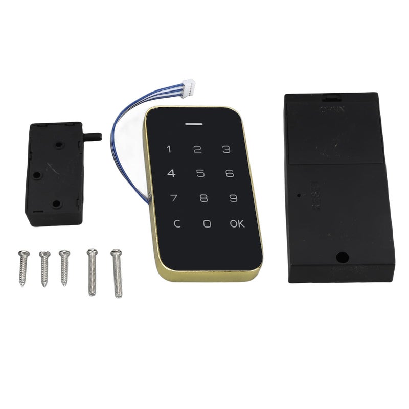 Digital Electronic Coded Lock Touch Screen Keyless Keypad for Cabinet Mailbox Drawer Black - Image 2