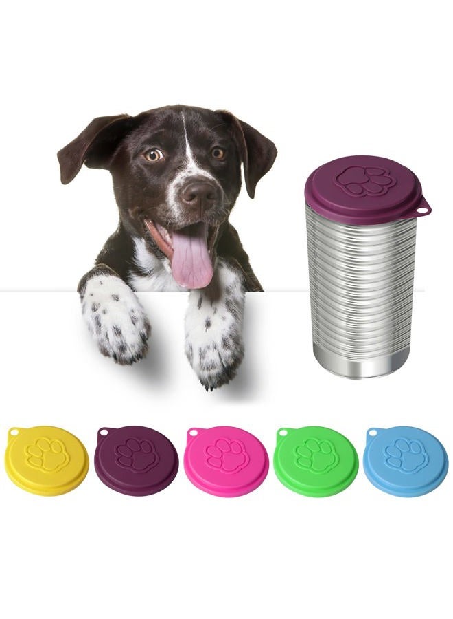 JIAKAI 5 PCS Pet Dog Cat Food Can Cover Pet self-Sealing，Reusable pet Food lids, Environmentally Friendly（Color Random） - Image 3