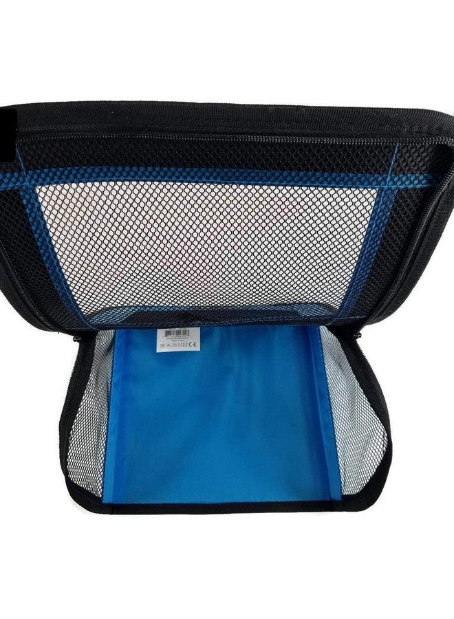 بيرفيكت بيتز Perfect Petzzz - حقيبة حمل للحيوانات الأليفة المحشوة التفاعلية الواقعية للكلاب والقطط، حامل من النايلون والشبكة للحيوانات الأليفة، حقيبة حمل بسحاب - أزرق - Image 5