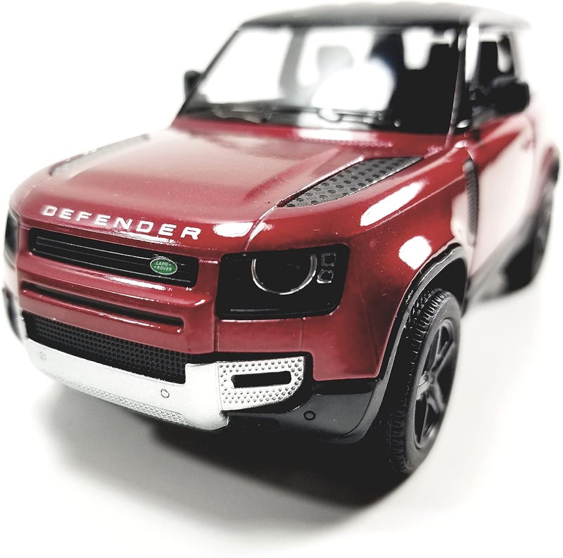 Kinsmart Land Rover Defender 90 Candy Apple Red 136 Scale Diecast SUV,SMALL - Image 2