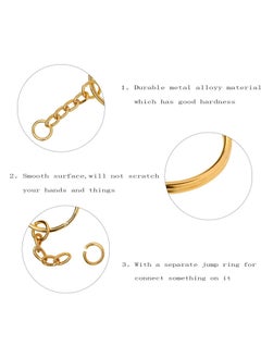 SYOSI 100 Pieces Metal Split Key Rings with Chain and Open Jump Rings  Diameter Split Key Chain Rings for DIY Crafts Keys Pendant Jewelry Making Gold  - Image 3