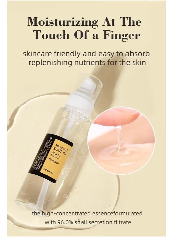 MOOYAM Snail Mucin 96% Essence for Face Hydrating Serum Repairs Skin Barrier Reduces Fine Lines and Irritation for All Skin Types 100ml - Image 2