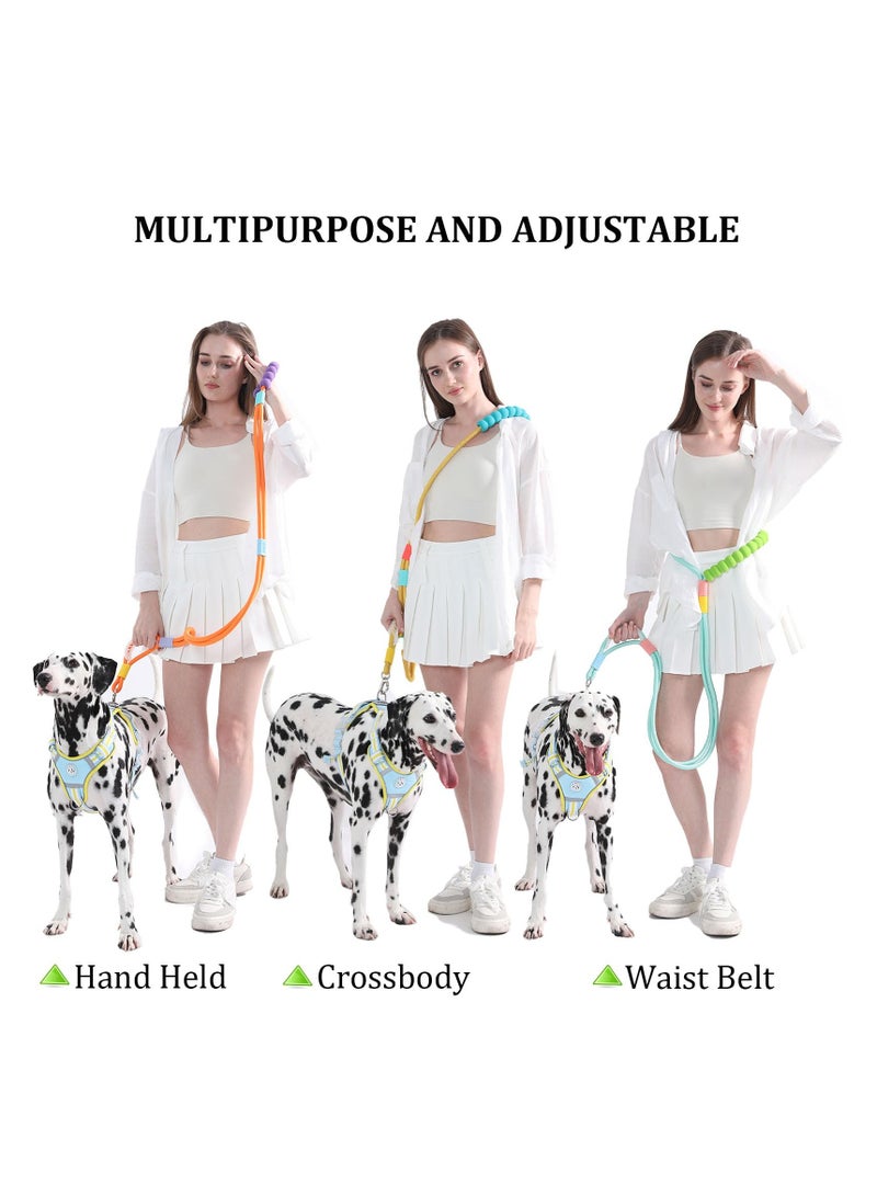 SYOSI 5 FT Versatile Crossbody Heavy Duty Dog Leash - Double Handle with Padded Handle, Lockable Metal Clip, Adjustable Pet Leash for Small, Medium, Large Dogs, Perfect for Walking, Running, Hiking (Black) - Image 5