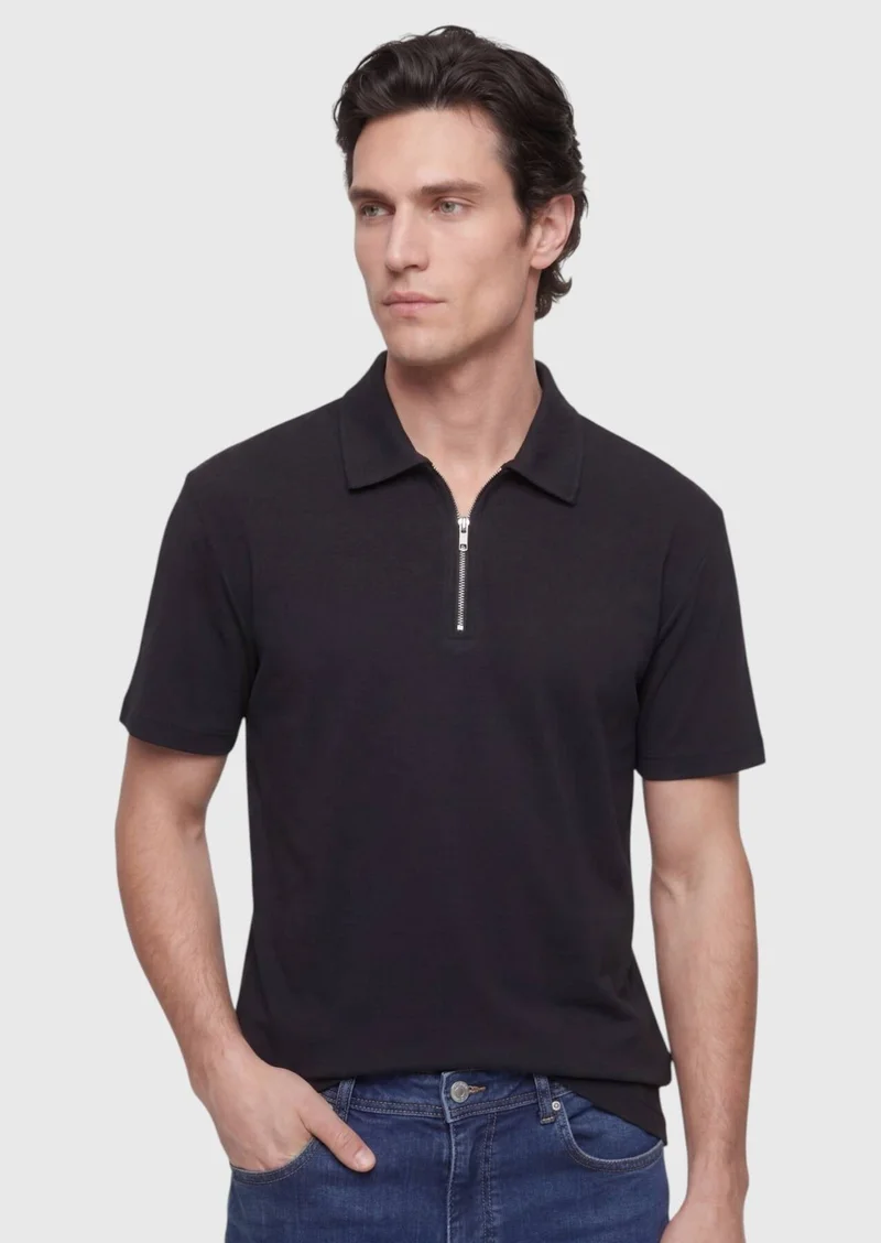 RAMSEY Black Plain T-Shirt