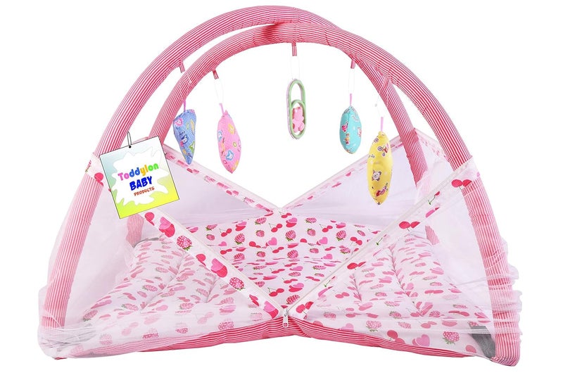 Toddylon Flat Bed Baby Bed New Born Baby Bedding Set Combo of Baby Mattress with Mosquito Net | Carry Bag | Cotton Beds | Carry Bag | Unisex Infants (0-6 Months) (2PCS Set) - Image 4