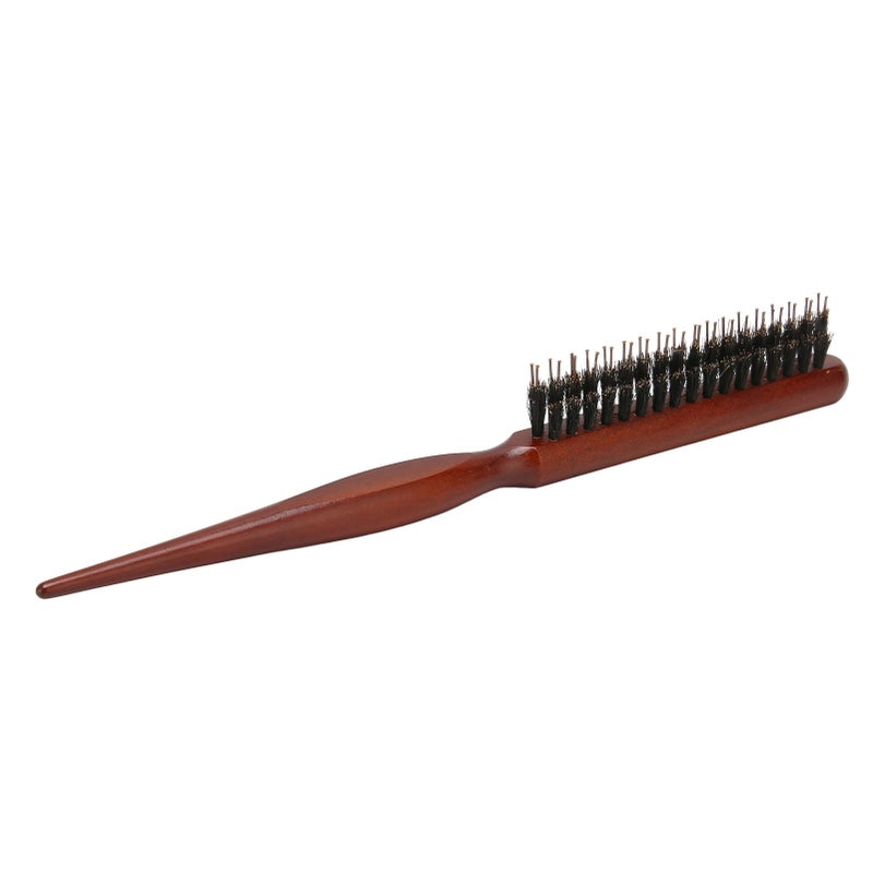 Teasing Brush Ergonomic Handle Nylon Bristles Curling Scalp Massage Tapered Tail Hair Parting Comb for Curling Styling - Image 1