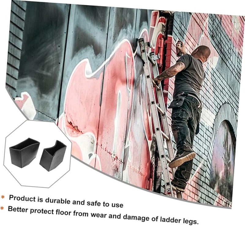 4Pcs Ladder Feet Covers Non Slip Rubber Pads for Enhanced Stability and Leg Protection - Image 4