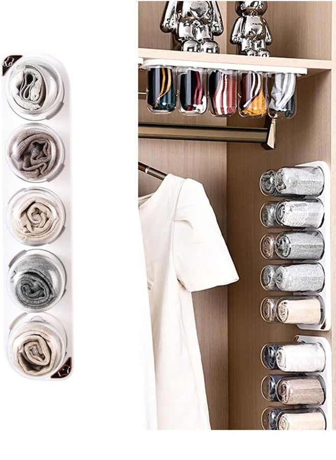 Generic Wall Mounted Underwear Storage Box，Underwear Organizers,Socks Pants Storage Organisers for Closet Wardrobe, Plastic Capsule Container Boxs  - Image 1