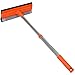 Conliwell 2 in 1 Car Windshield Squeegees with 153236 Retractable Stainless Steel Handle Windshield Cleaner Tool for Cars Trucks Glass Doors Shower Glass Outdoor Windows Orange - Image 2