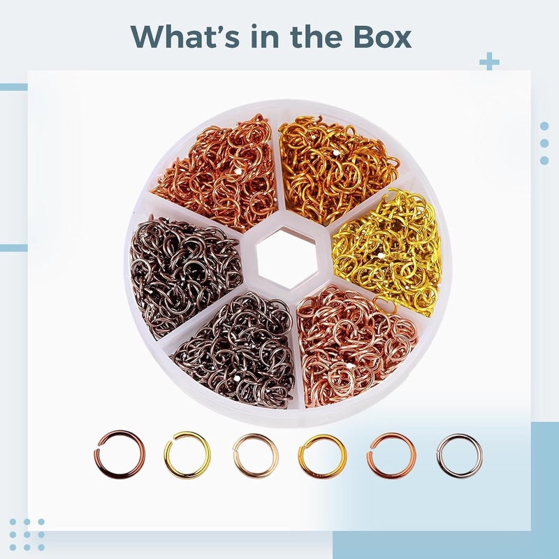 1080Pcs Jump Ring Connectors Open Colorful Jump Rings, for Jewelry Making - Image 2