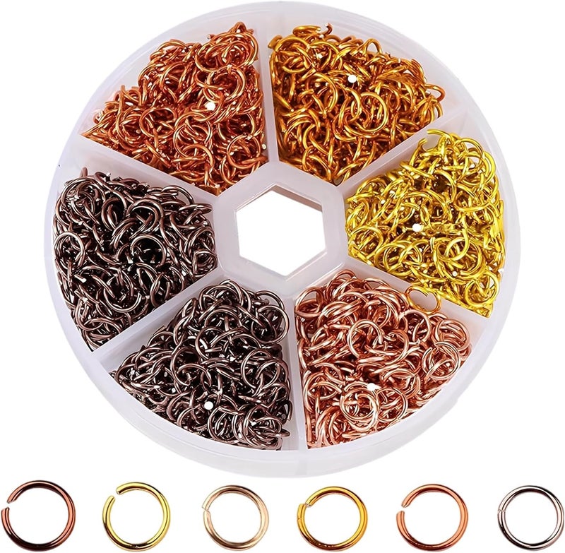 1080Pcs Jump Ring Connectors Open Colorful Jump Rings, for Jewelry Making - Image 1