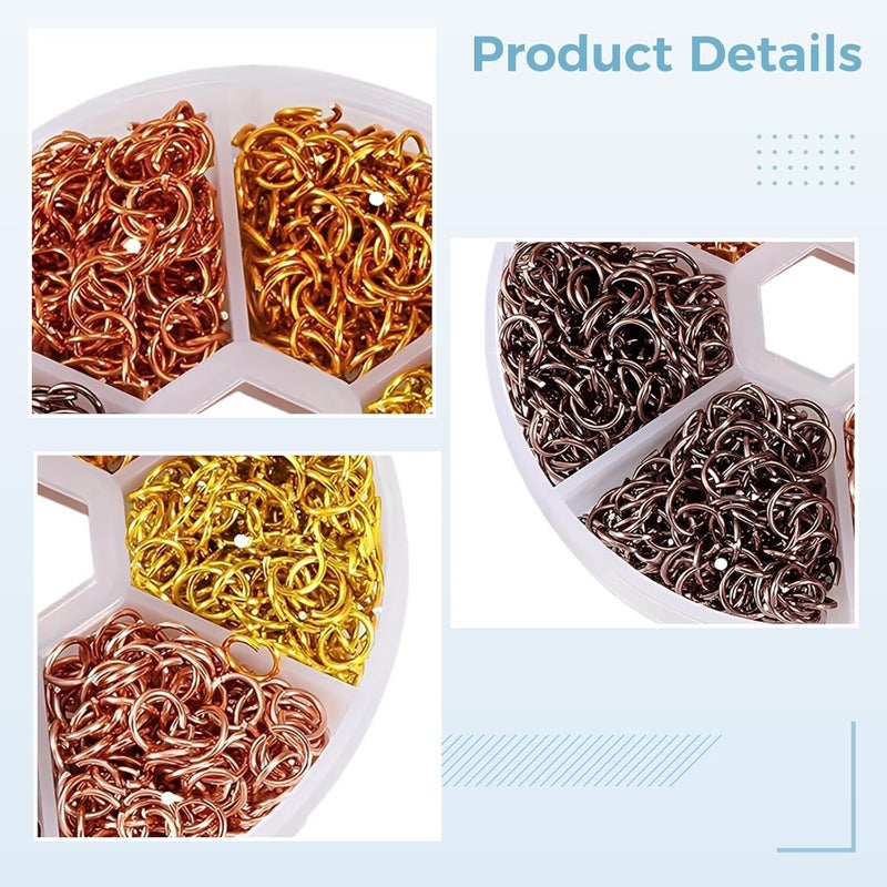 1080Pcs Jump Ring Connectors Open Colorful Jump Rings, for Jewelry Making - Image 4
