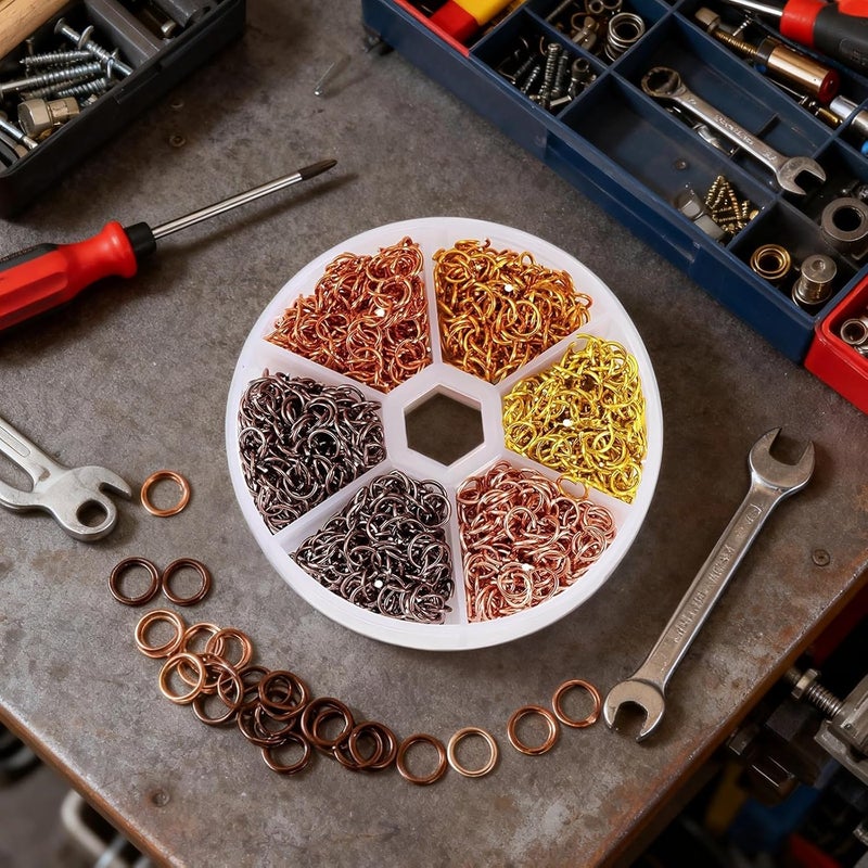 1080Pcs Jump Ring Connectors Open Colorful Jump Rings, for Jewelry Making - Image 5