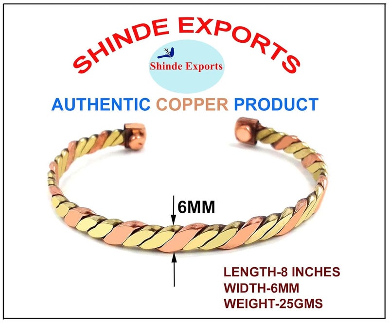 SHINDE EXPORTS Pure Copper Kada/Bracelet for Men and Women. - Image 2