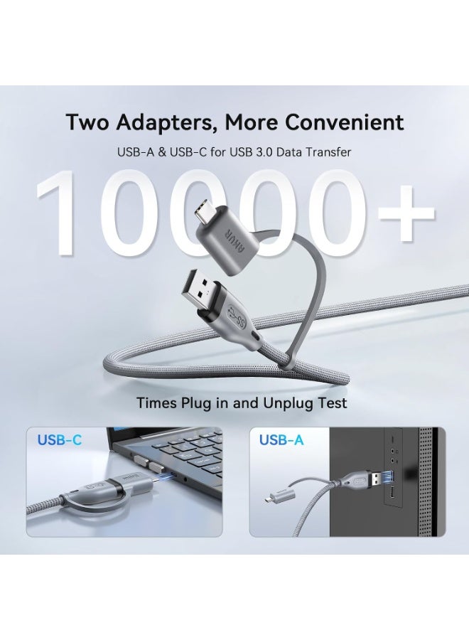 AMVR Link Cable 16FT for PCVR Compatible with Meta Quest 3/3S/2/Pico 4 Accessories, Nylon Braided Cable with USB 3.0 A to C Adapter for SteamVR/PCVR, High-Speed Max 5Gbps(Not Charging) - Image 3
