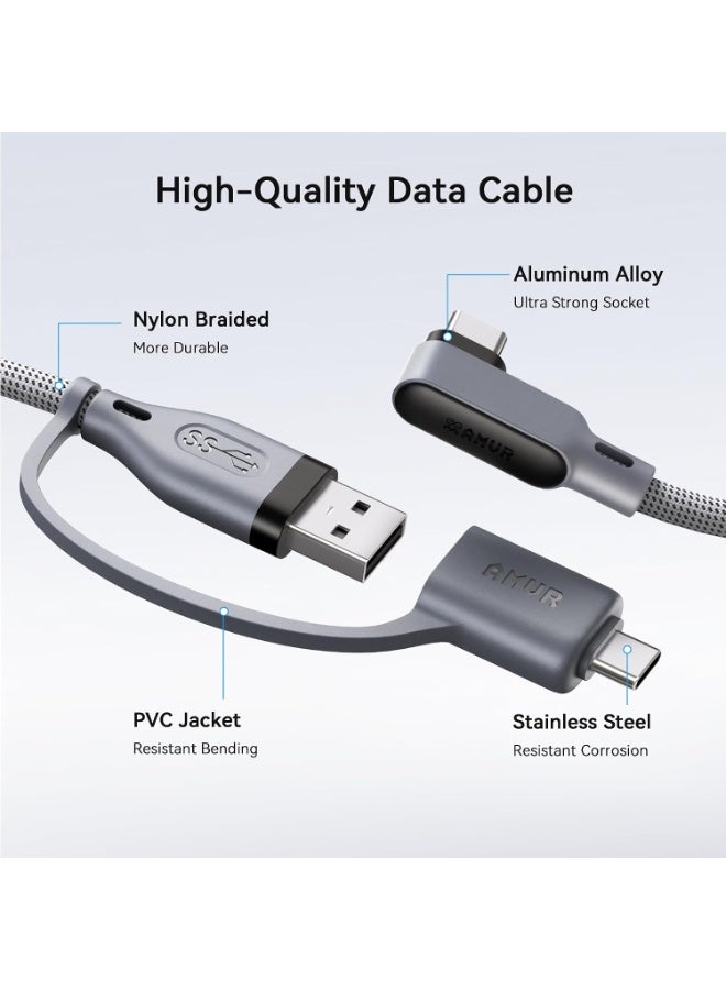 AMVR Link Cable 16FT for PCVR Compatible with Meta Quest 3/3S/2/Pico 4 Accessories, Nylon Braided Cable with USB 3.0 A to C Adapter for SteamVR/PCVR, High-Speed Max 5Gbps(Not Charging) - Image 5