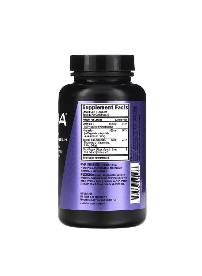 JYM Supplement Science ZMA Zinc and Magnesium 90 Vegetarian Capsules - Image 2
