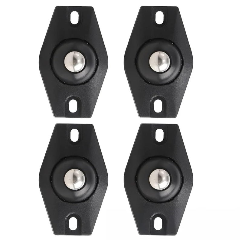 Self Adhesive Caster Wheels 50Pcs Universal Mute Ball Furniture Casters 360 Rotation Black - Image 1