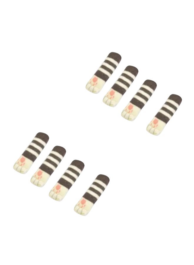 NIBEMINENT 8-Piece Thick Non-Slip Chair Foot Cover Multicolour