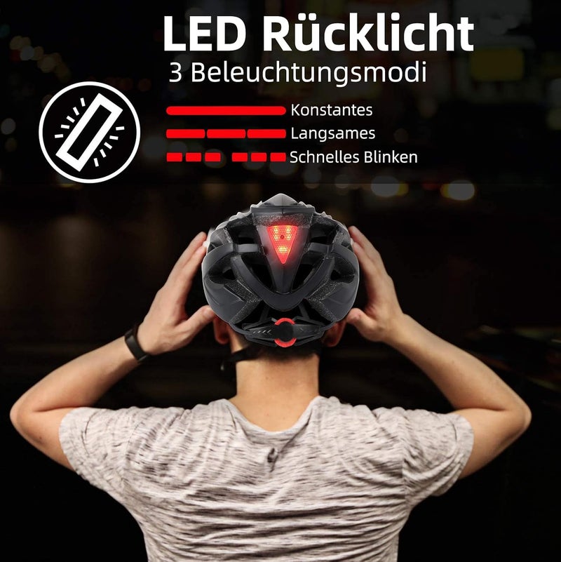 Shinmax Consistent single item quality Shinmax Bicycle Helmet with LED Lighting, Bicycle Helmet with Safety Light, Magnetic Bicycle Helmet and Removable Screen Roller Visor Ski Snowboard Helmet for Men Women NR-096 Modern practical shape - Image 3