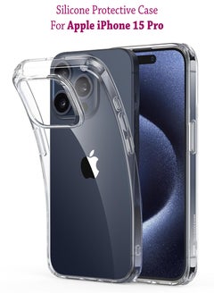 Silicone Protective Back Case Cover For Apple iPhone 15 Pro - Clear