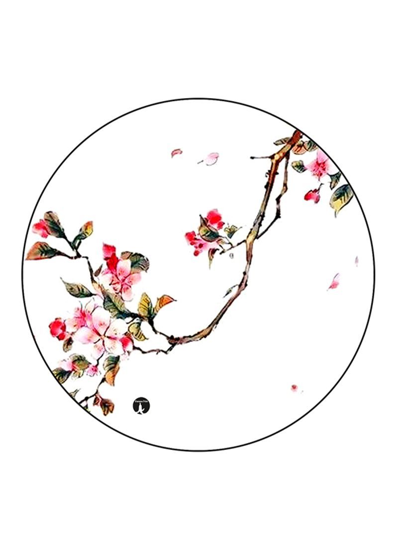 RKN Flowers Printed Mouse Pad Round  Multicolour