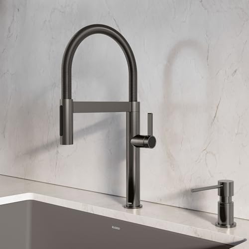 Blanco 527482 Culina II Mini SemiPro Kitchen Faucet 15 GPM Satin Dark Steel - Image 3