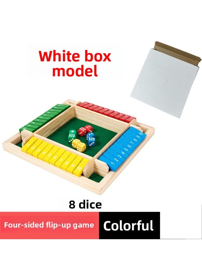 Cross-border Four-color Logic Flip Chess Square Children's Educational Wooden Toys Family Parent-child Games Wine Table Toys