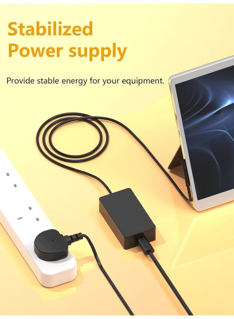 New Surface Pro Charger 65W Fit for Microsoft Surface Pro 3/4/5/6/7/8/X, Surface Book Laptop/Tablet, fit Model 1706 1800 1625 Power Supply, Work with 65W-44W-36W-24W - Image 3