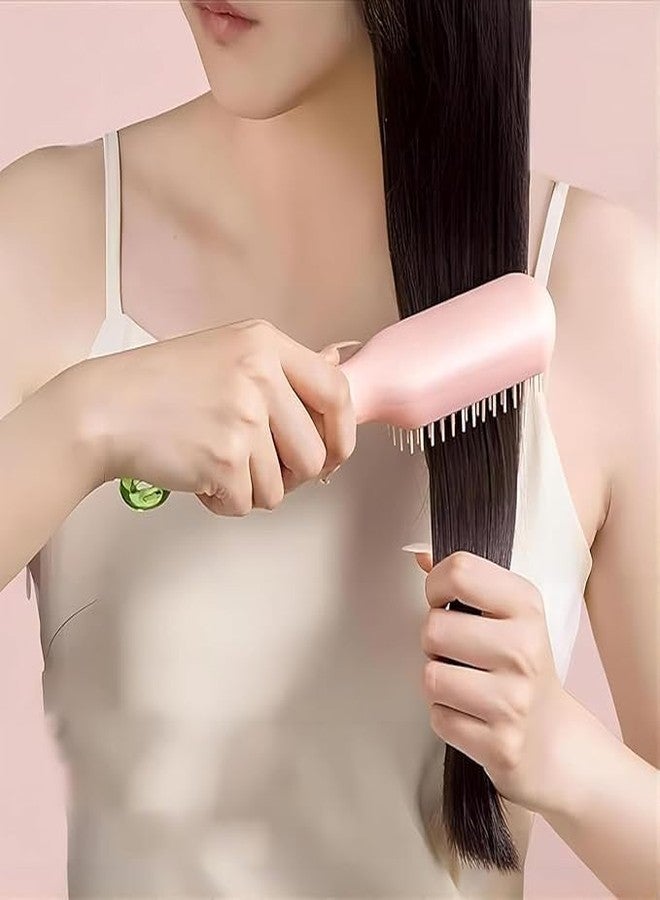 YUQORY Self Cleaning Hair Brush Hairbrushes for Women 1Pcs Easy Clean Hair Brush, Massage Comb with Retractable Bristles One-pull Clean Anti Static Hair Brush Hair Styling Tools for All Hair Types (Pack-1) - Image 4