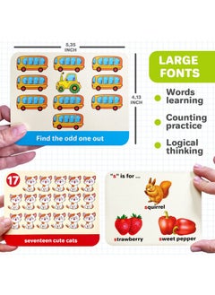 quokka QUOKKA ABC Learning Flash Cards for Toddlers 1-3 Years - 120 Flashcards for Kids 2-4 in a Bag - Alphabet Numbers Letters Preschool Activities Ages 4-8 - Gift Speech Therapy Toys 1-3-5 yo  - Image 3