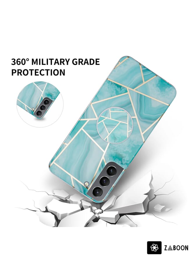 Zaboon Protective Case For Samsung Galaxy A53 5G IMD Marble TPU  with Folding Holder - Image 4