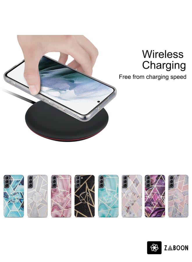 Zaboon Protective Case For Samsung Galaxy A53 5G IMD Marble TPU  with Folding Holder - Image 5