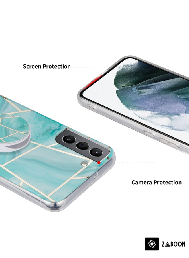 Zaboon Protective Case For Samsung Galaxy A53 5G IMD Marble TPU  with Folding Holder - Image 3